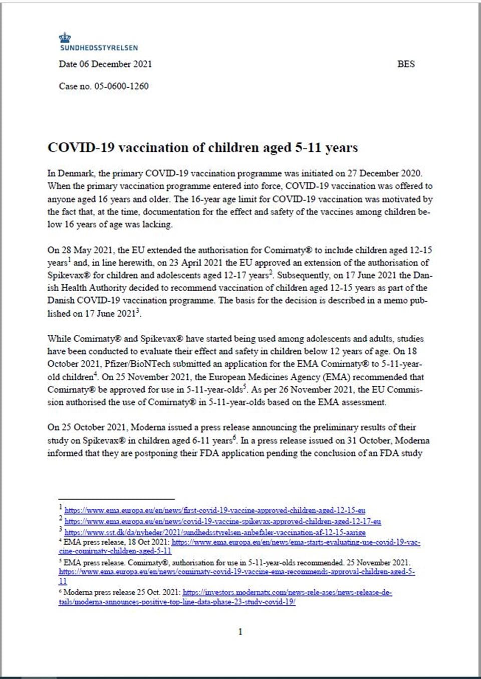 COVID-19 vaccination of children aged 5-11 years