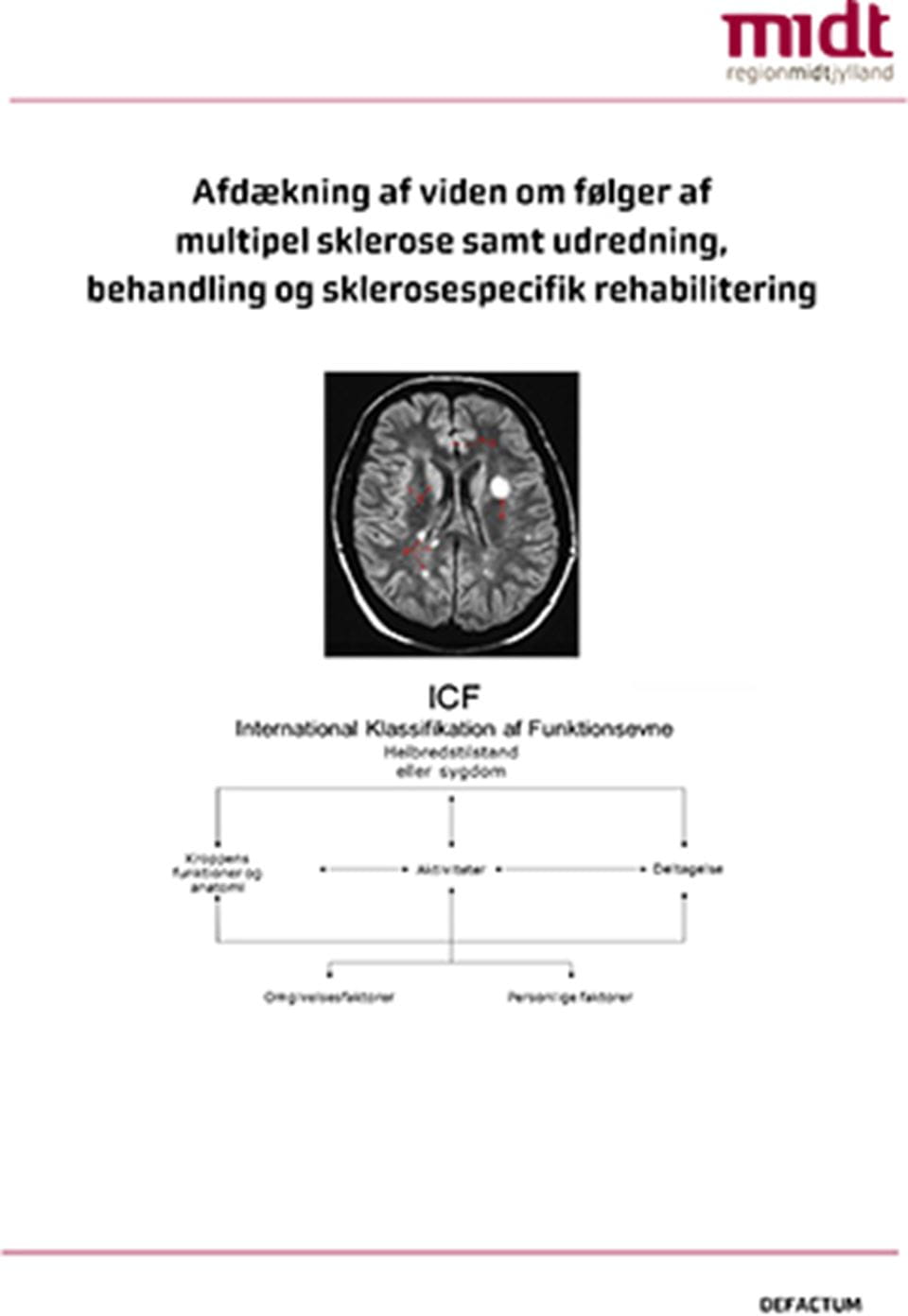 Afdækning af viden om følger af multipel sklerose samt udredning behandling og sklerosespecifik rehabilitering